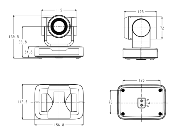 尺寸图（单位：mm）
