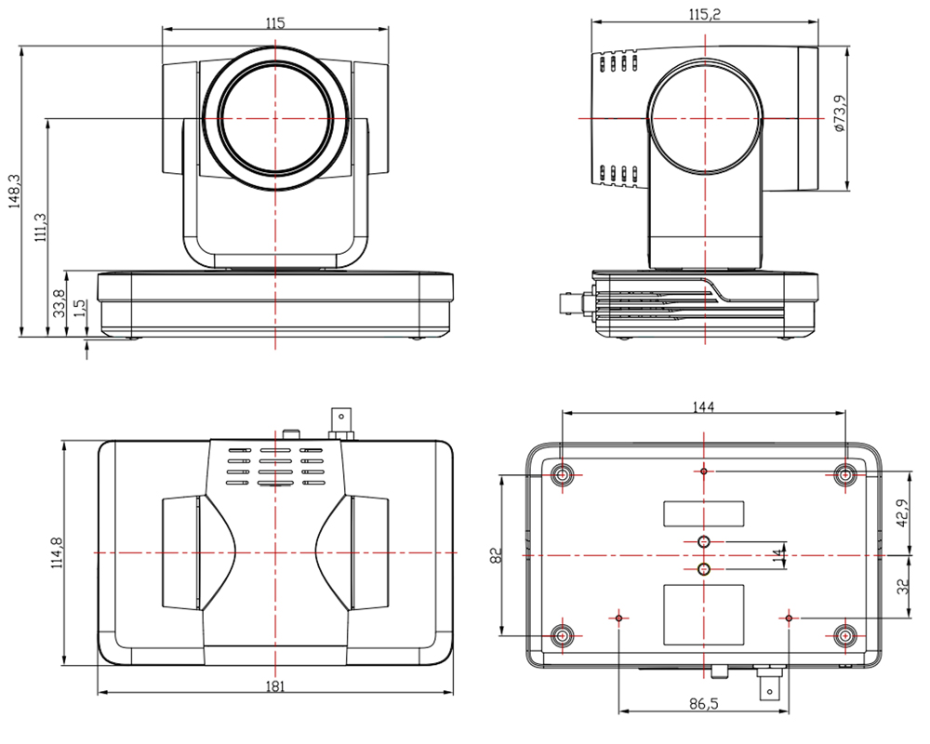 尺寸图（单位：mm）