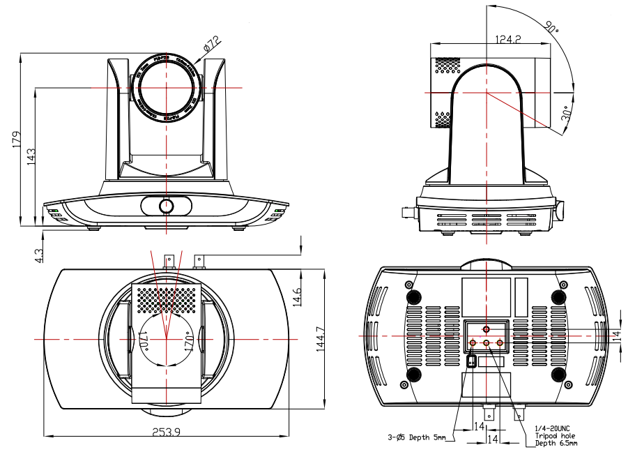 尺寸图（单位：mm）