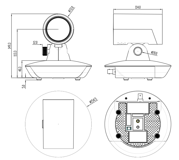 尺寸图（单位：mm）