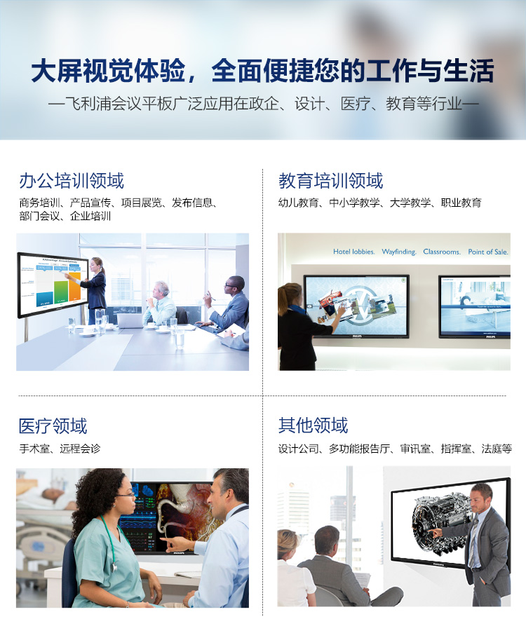 大屏视觉体验，全面便捷您的工作与生活