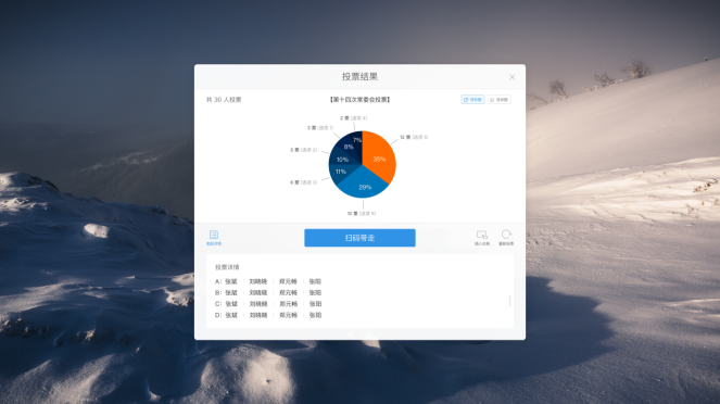 投票扫码，自定义内容编辑
